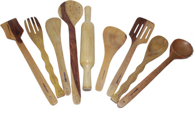 

Indoart Wood Ladle(Multicolor, Pack of 9)