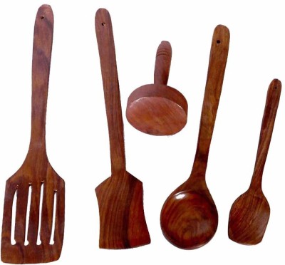 

EtsiBitsi Spoon Wooden Ladle(Brown, Pack of 5)