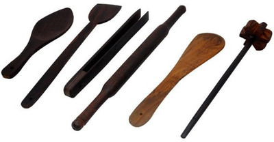 

Onlineshoppee Wood Ladle(Brown, Pack of 6)