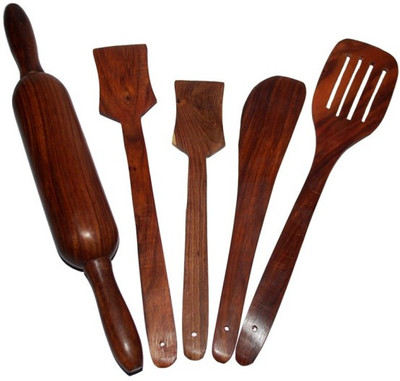 

Onlineshoppee Wood Ladle(Brown, Pack of 5)