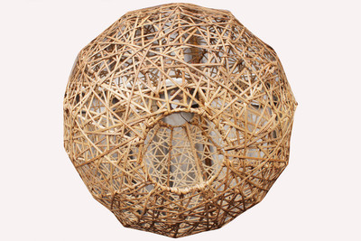

Novelty Cane Art SKYRBIG21 Hanging Lights (Pendant Lights) Lamp Shade(Wooden)