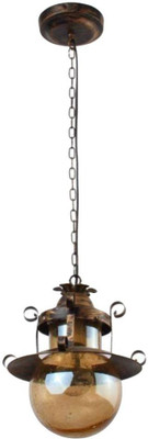 

KRISHANA Brown Steel Pendent Lamp Hanging Lights (Pendant Lights) Lamp Shade(Glass)