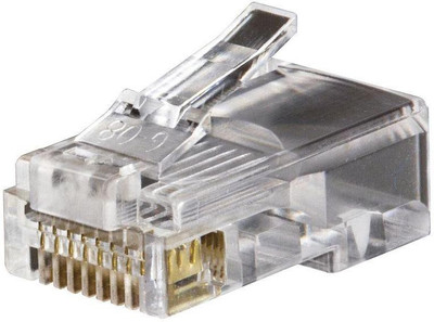 

TechByte 100 Pcs Metal Shield RJ45 8P8C CAT5E Network Modular Plug Connector Lan Adapter(100 Mbps)