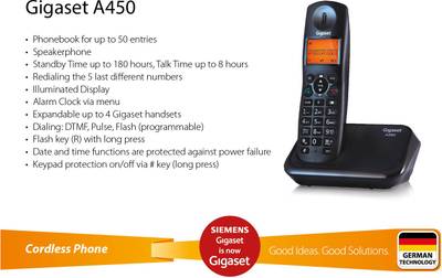 Gigaset A450 Cordless Landline Phone