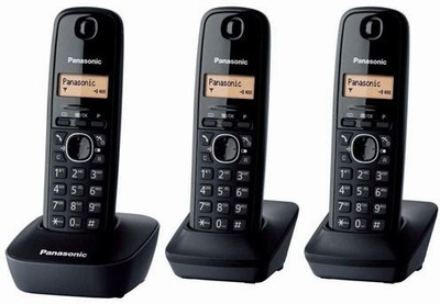 Panasonic PA-KX-TG1613 Cordless Landline Phone(Black) available at flipkart for Rs.7100