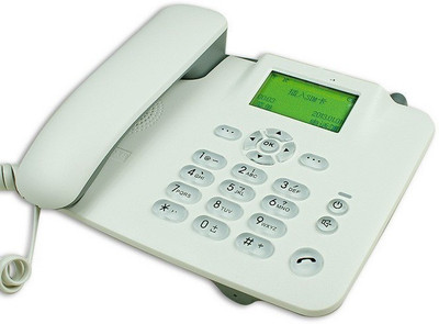 

A Connect Z F316PHN-104 Corded Landline Phone with Answering Machine(White)