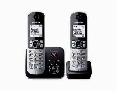 

Panasonic PA-KX-TG6822 Cordless Landline Phone with Answering Machine(Silver)