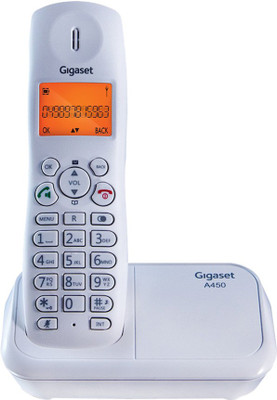 Gigaset A450 Cordless Landline Phone(White) Flipkart