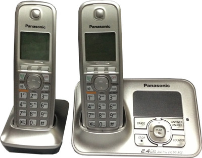 Panasonic KXTG-3722 Cordless Landline Phone(Silver) available at flipkart for Rs.4695
