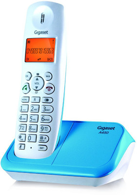 Gigaset A450 Cordless Landline Phone(white & Blue) Flipkart