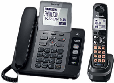 

Panasonic PA-KX-TG9471 Corded & Cordless Landline Phone with Answering Machine(Black)