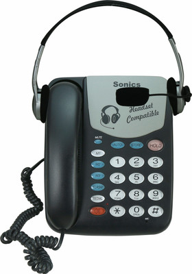 

Sonics HT-882-HS Corded Landline Phone(Black)