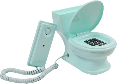 

GeekGoodies Toilet Shape Corded Landline Phone(Blue)