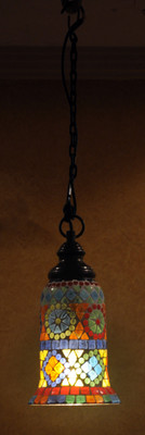 30% OFF on Lal Haveli Home Decoration Pendant Ceiling Light Night Lamp Multicolor Glass Table Lantern(15.24 cm X 10.2 cm, Pack of 1)