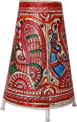 36% OFF on Adaa Leather Lamp Shade - Handpainted Green and Blue Peacock Design (Round - Height 9 Inches and Width 5 Inches) Multicolor Lantern(22.5 cm X 13.75 cm, Pack of 1)