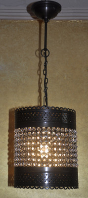 74% OFF on Lal Haveli Decorative Silver Crystal Hanging Lantern(73 cm X 25.4 cm, Pack of 1)