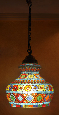 65% OFF on Lal Haveli Home Decorative Light Pendant Ceiling Lamp Blue Glass Hanging Lantern(25.4 cm X 25.4 cm, Pack of 1) 65% OFF on Lal Haveli Home Decorative Light Pendant Ceiling Lamp Blue Glass Hanging Lantern(25.4 cm X 25.4 cm, Pack of 1)