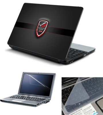 

Geek Asus Rog Badge Logo Republic Of Gamers 3in1 Laptop Skins with Laptop Screen Guard and Key Protector HQ 15.6 Inch Combo Set(Multicolor)