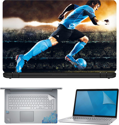 

FineArts Lionel Messi 1 4 in 1 Laptop Skin Pack with Screen Guard, Key Protector and Palmrest Skin Combo Set(Multicolor)