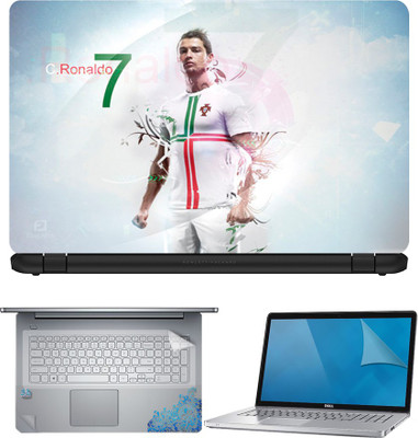 

FineArts Cristiano Ronaldo 7 4 in 1 Laptop Skin Pack with Screen Guard, Key Protector and Palmrest Skin Combo Set(Multicolor)