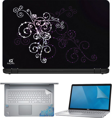 

FineArts Abstract 1 4 in 1 Laptop Skin Pack with Screen Guard, Key Protector and Palmrest Skin Combo Set(Multicolor)