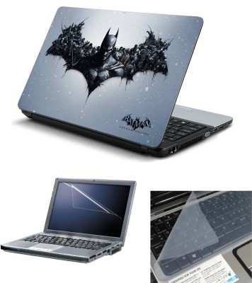 

Geek Batman Arkham Origins Villains Deathstroke Penguin Black Mask 3in1 Laptop Skins with Laptop Screen Guard and Key Protector HQ 15.6 Inch Combo Set(Multicolor)