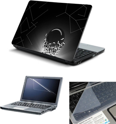 

Geek 3D futuristic balls 3in1 Laptop Skins with Laptop Screen Guard and Key Protector HQ 15.6 Inch Combo Set(Multicolor)