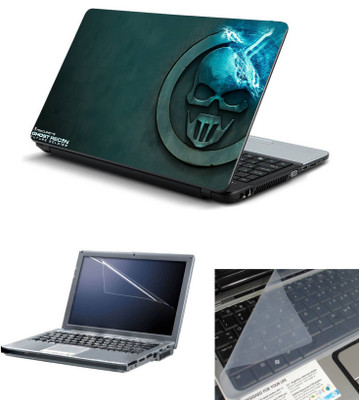 

Geek Ghost Recon Logo 3in1 Laptop Skins with Laptop Screen Guard and Key Protector HQ 15.6 Inch Combo Set(Multicolor)