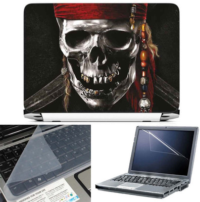 FineArts Pirates Logo 3 in 1 Laptop Skin Pack With Screen Guard & Key Protector Combo Set(Multicolor)
