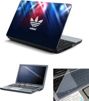 

Geek Adidas Original Logo 3in1 Laptop Skins with Laptop Screen Guard and Key Protector HQ 15.6 Inch Combo Set(Multicolor)