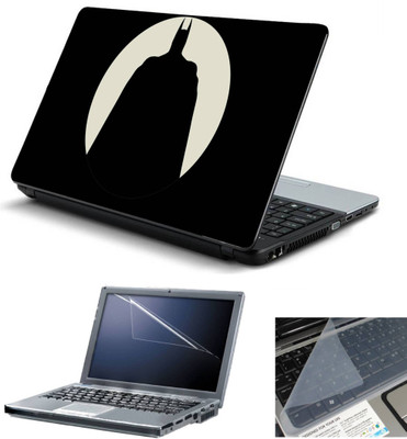 

Geek Batman Shadow 3in1 Laptop Skins with Laptop Screen Guard and Key Protector HQ 15.6 Inch Combo Set(Multicolor)