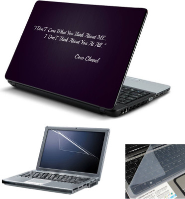 

Geek Even If The Skies Shorter Quote 3in1 Laptop Skins with Laptop Screen Guard and Key Protector HQ 15.6 Inch Combo Set(Multicolor)