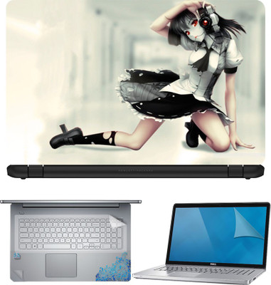 

FineArts Anime Camera Girl 4 in 1 Laptop Skin Pack with Screen Guard, Key Protector and Palmrest Skin Combo Set(Multicolor)
