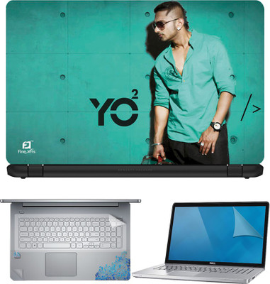 

FineArts Yo Yo Honey Singh 4 in 1 Laptop Skin Pack with Screen Guard, Key Protector and Palmrest Skin Combo Set(Multicolor)