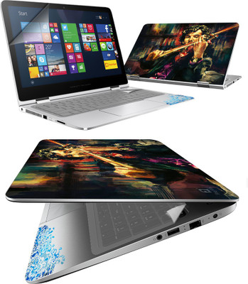 FineArts Sherlock 4 in 1 Laptop Skin Pack with Screen Guard, Key Protector and Palmrest Skin Combo Set(Multicolor)