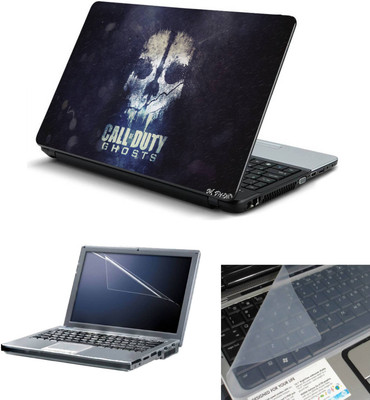 

Geek Call Of Duty Ghosts 3in1 Laptop Skins with Laptop Screen Guard and Key Protector HQ 15.6 Inch Combo Set(Multicolor)