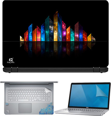 

FineArts Crystal Lines 4 in 1 Laptop Skin Pack with Screen Guard, Key Protector and Palmrest Skin Combo Set(Multicolor)