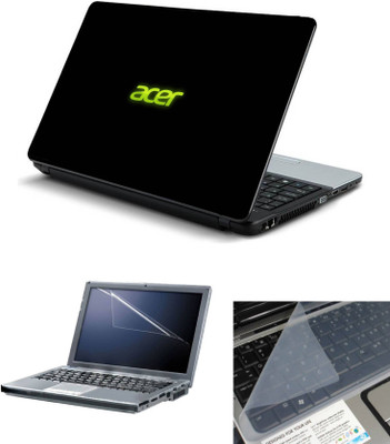 

Geek Acer logo black Background 3in1 Laptop Skins with Laptop Screen Guard and Key Protector HQ 15.6 Inch Combo Set(Multicolor)