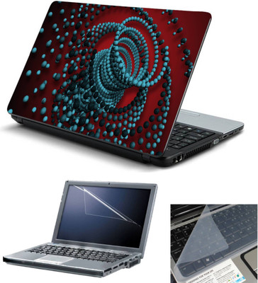

Geek 3D abstract Ball Circle 3in1 Laptop Skins with Laptop Screen Guard and Key Protector HQ 15.6 Inch Combo Set(Multicolor)