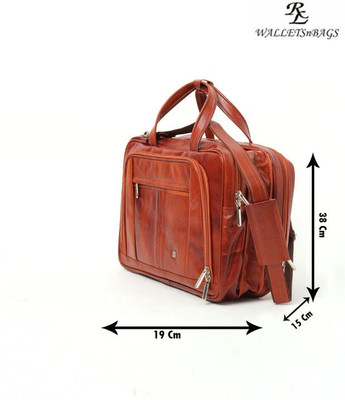 

Walletsnbags 15 inch Expandable Laptop Messenger Bag(Tan), Tan- pfb2