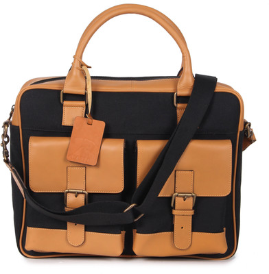 

Kaizu 17 inch Laptop Messenger Bag(Black, White), Blk