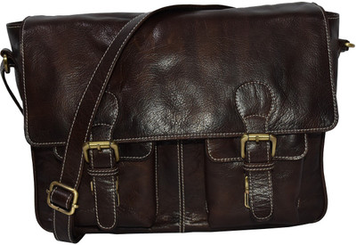 

Pellezzari 12 inch Laptop Messenger Bag(Brown)