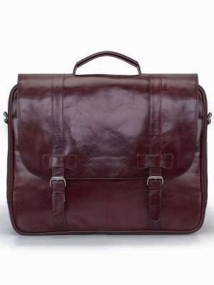 

Brune 15 inch Laptop Messenger Bag(Brown), Burgundy