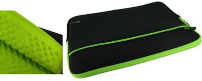 

rooCASE 13 inch Sleeve/Slip Case(Green, Black), Black;neon green