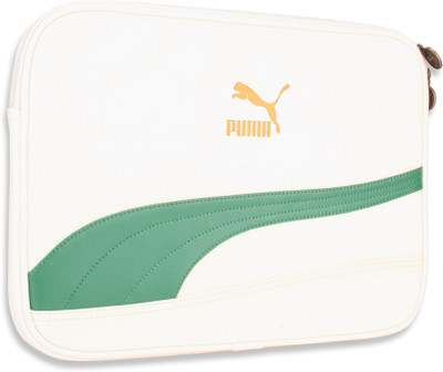 

Puma 14 inch Laptop Messenger Bag(White), White;posy green
