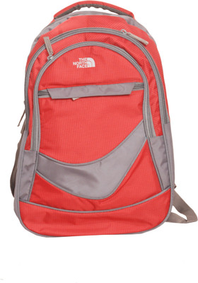 Oril North Face 18 inch Laptop Backpack(Red, Grey), Grey;red