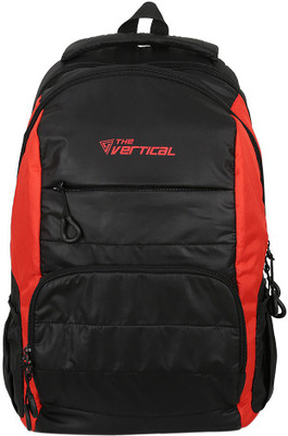 

The Vertical Laptop Backpack(Red, Black), Black /red