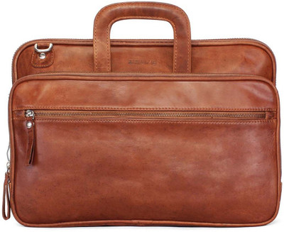 

Brune 15 inch Laptop Messenger Bag(Brown), Tan-02
