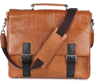 

Kaizu 17 inch Laptop Messenger Bag(Brown), Brn