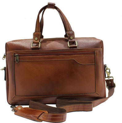 

American-Elm 15 inch Expandable Laptop Messenger Bag(Brown), Rust